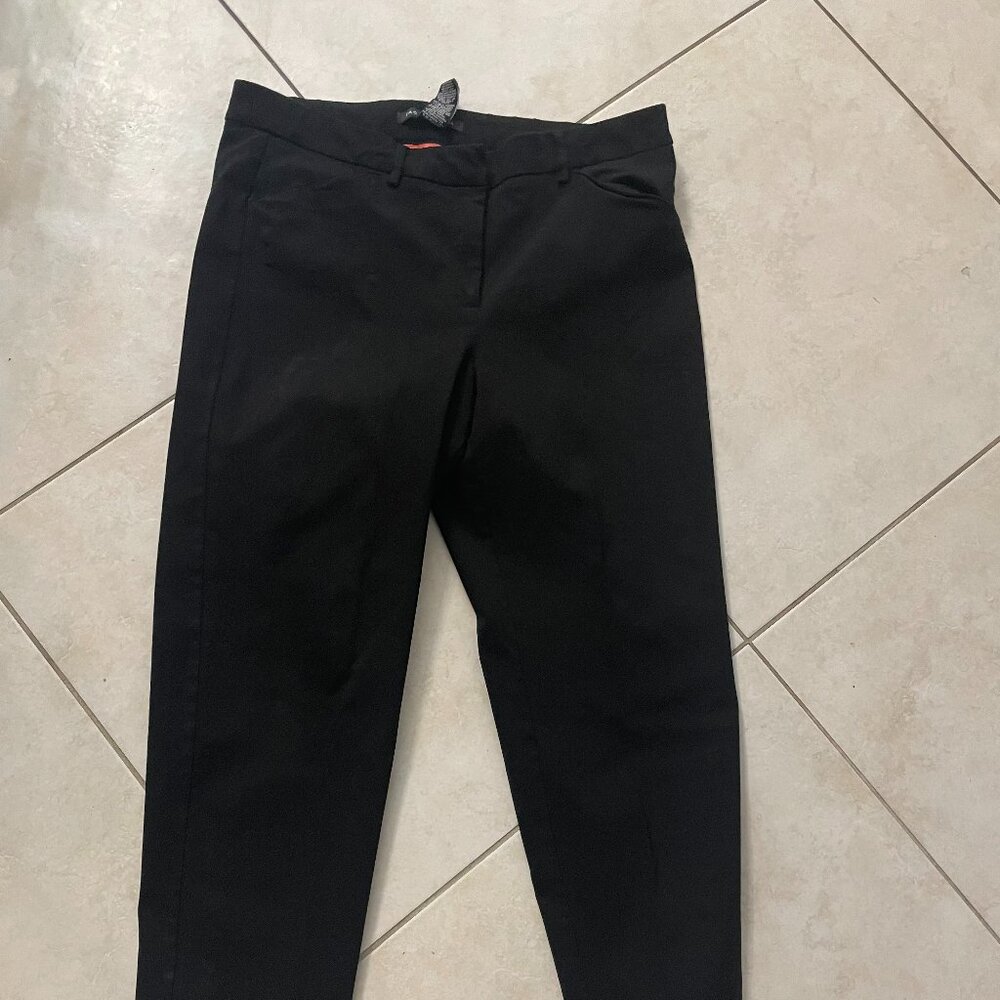 Zac & Rachel Pants Women Size 14 Black Stretch Straight Slim Legs NWOT